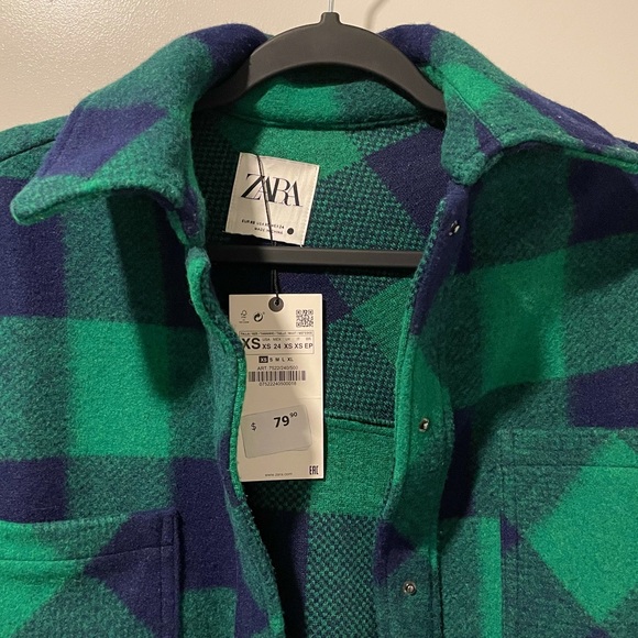 NWT Zara plaid shacket - Picture 4 of 5